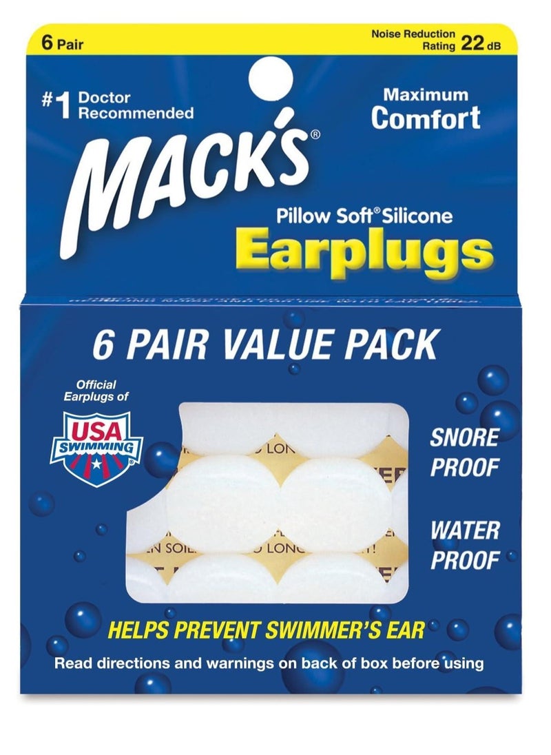 Earplugs Pillow Soft Silicone Value Pack 6 Pieces - pzsku/ZFD5E8881D6DB95A9501AZ/45/_/1737016609/d13a569b-e296-4565-9224-eace612795fb