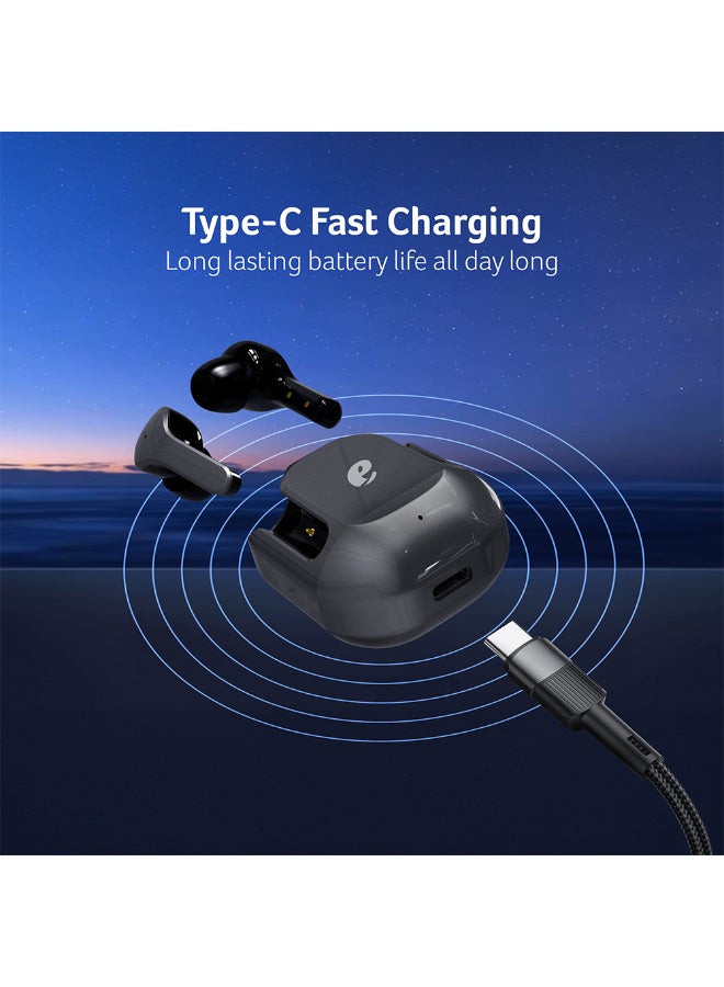 Acer True Wireless Stereo Earbuds, 8mm Dynamic Drivers, HD Voice, Up to 6 Hours Playtime, USB-C Charging - Black black - Image 3