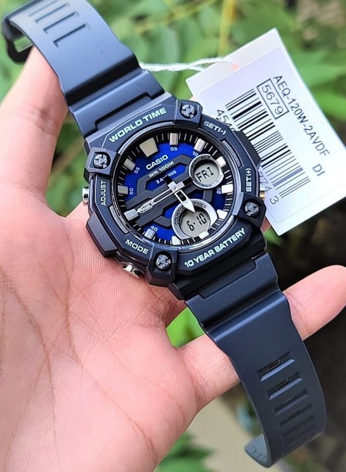 CASIO Men's Digital, Analog and Resin Band Watch AEQ-120W-2AVDF - Image 2