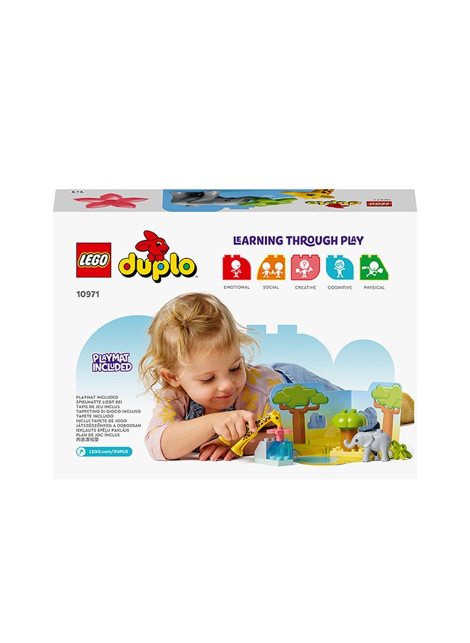 LEGO - Duplo Wild Animals Of Africa Building Toy; Learning Gift For Kids; Imaginative Play With A Baby Elephant And Baby Giraffe; Safari Animals Playset For Toddlers And Preschoolers Aged 2+ (10 Pieces) 10971 - Image 1