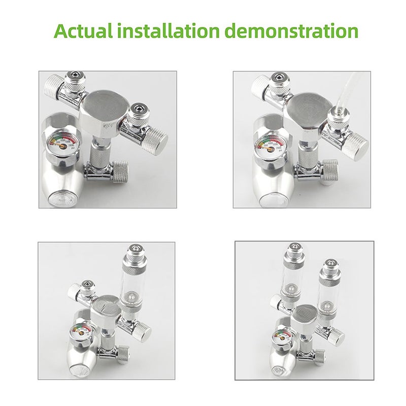 Aquarium Tank CO2 Splitter Regulator Distributor Needle Fine Adjusting Valve for CO2 Regulator with 2 Way Outlets - Image 5
