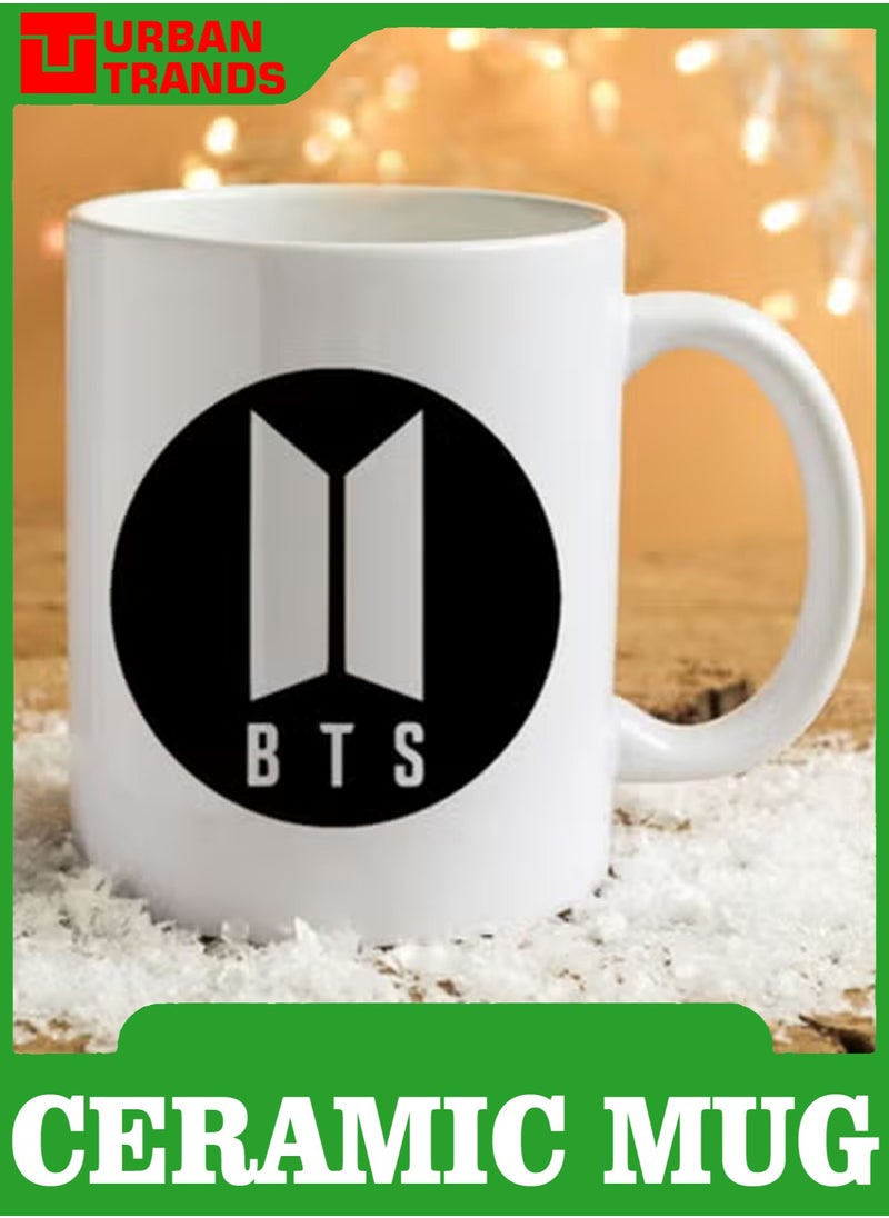 URBANTRANDS - كوب قهوة سيراميك بطبعة BTS - Image 1