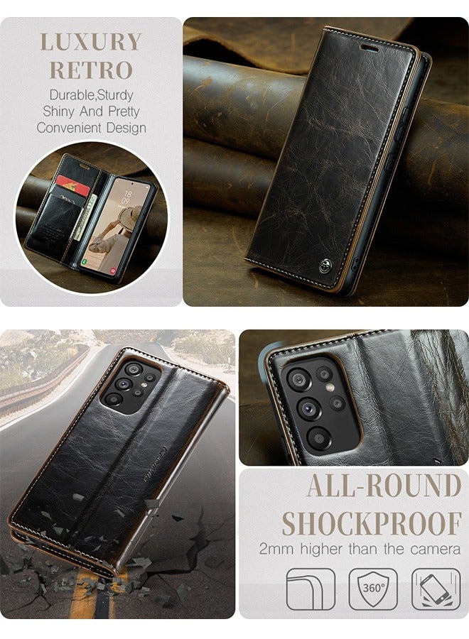 GROIC Case for Samsung Galaxy S23 Ultra 6.8" Wallet Case, Magnetic PU Leather Flip Folio Case with Card Holders, Kickstand Function Shockproof TPU Inner Shell for Samsung Galaxy S23 Ultra 6.8" - Image 2