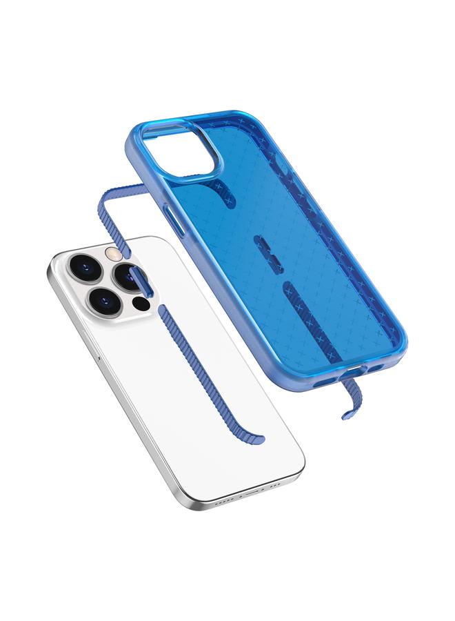 S-TOP Case For iPhone 13 Pro Max Grid Pattern Shockproof Transparent TPU Phone Case - Image 4