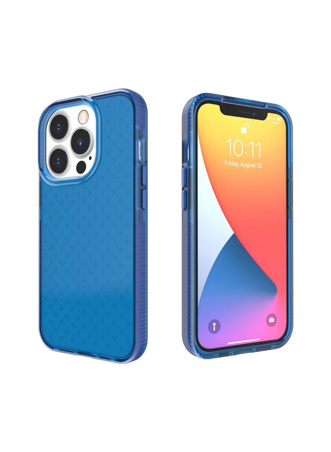 S-TOP Case For iPhone 13 Pro Max Grid Pattern Shockproof Transparent TPU Phone Case - Image 1