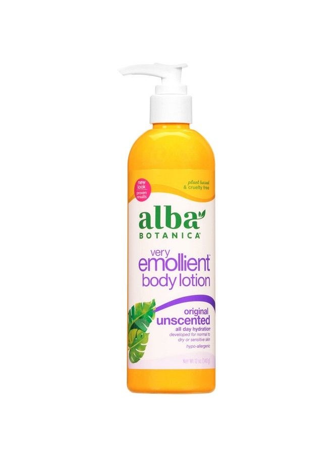 Alba Botanica Very Emollient Unscented Original Body Lotion 12 Oz  - Image 1