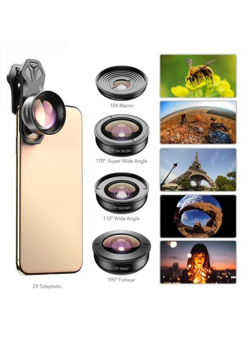 APEXEL APEXEL APL-HB5 4K HD Professional 5 in 1 Lens Kit  - Image 5