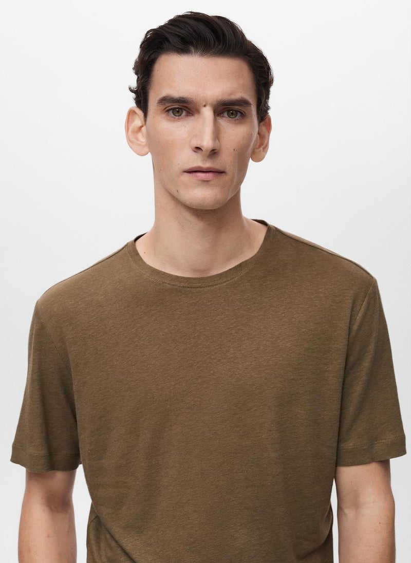 Mango Man Essential Crew Neck T-Shirt  - Image 4