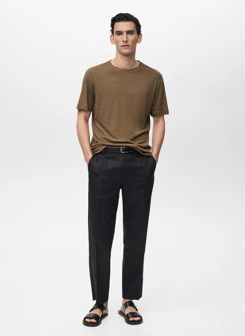Mango Man Essential Crew Neck T-Shirt