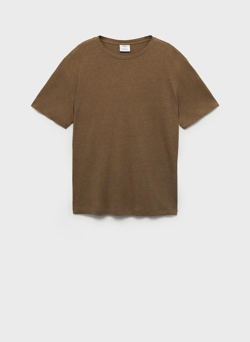 Mango Man Essential Crew Neck T-Shirt