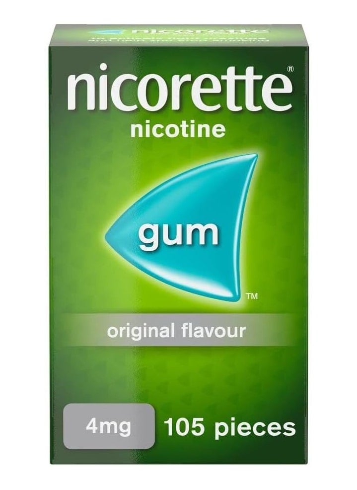 nicorette Nicorette 4mg Gum Original Flavor 105 Pieces Gum  - Image 1