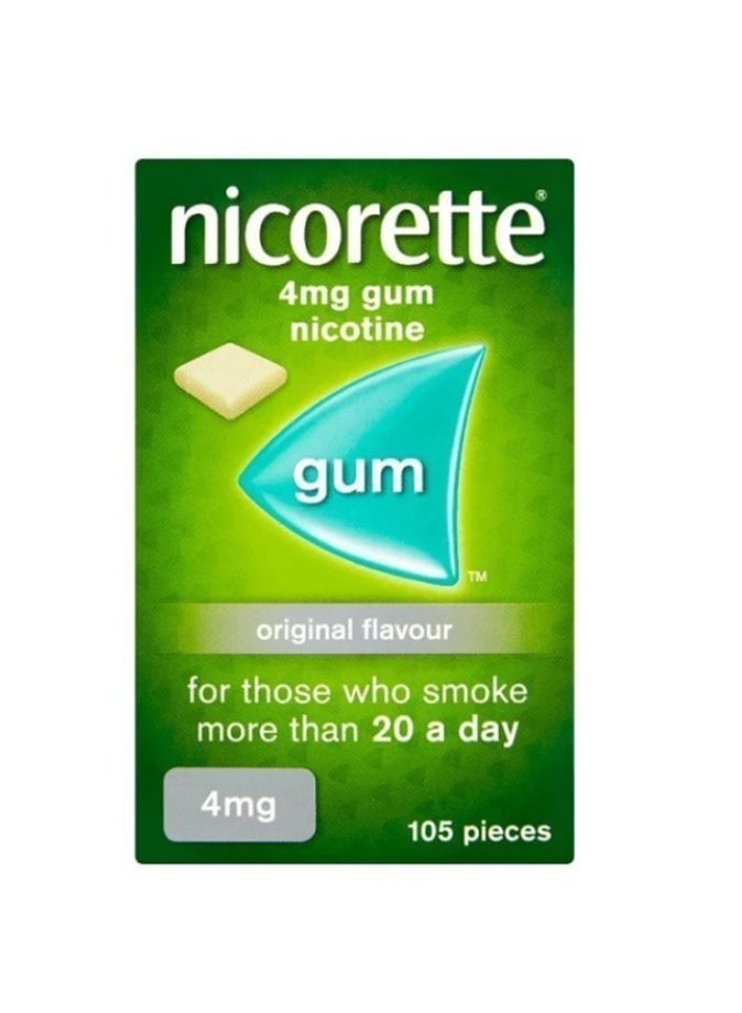 نيكوريت علكة لوقف التدخين طعم عادي 105 حبة - Image 1