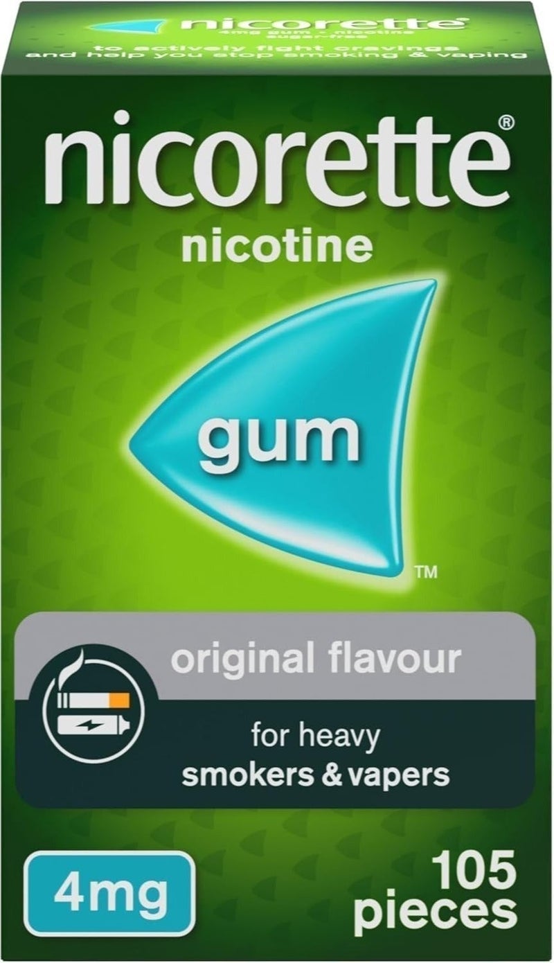 نيكوريت علكة لوقف التدخين طعم عادي 105 حبة - Image 2