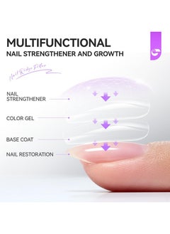gelike ec Ngthener For Damaged Nails: Gelike Ec 8 In 1 Nail Strengthener For Thin Nails And Growth,Protein Nail Ridge Filler With Top Coat Free 