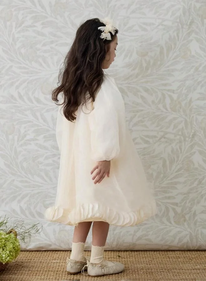 Take Two  Girls Beige Balloon Sleeve A-Line Dress for Women | Best Price UAE