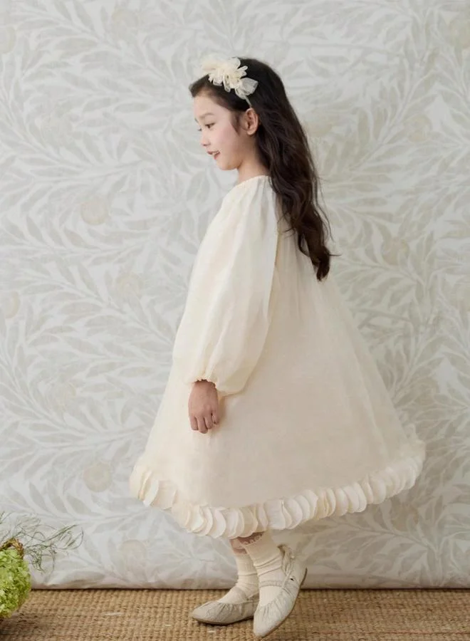 Take Two  Girls Beige Balloon Sleeve A-Line Dress for Women | Best Price UAE