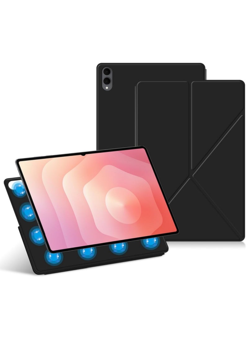 Adando Compatible with Samsung Galaxy Tab S11 Ultra 14.6 Inch 2025 Tablet Ultra, Thin Smart Magnetic Cover Leather Shell Sleep Wake-Up, Multi-Viewing Angles (Black) - Image 1