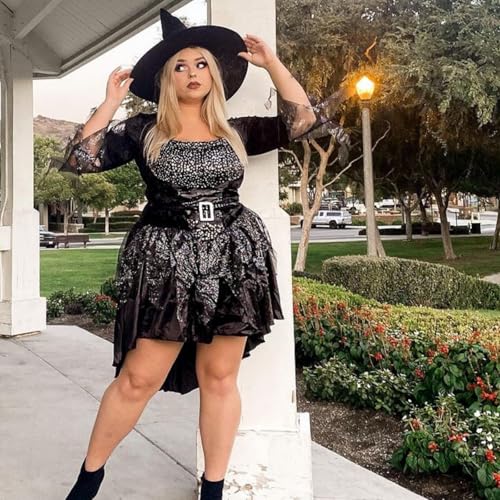 Leg Avenue Womens Plus Size Black Magic Witch Costume, 3X-4X, Black - Image 4