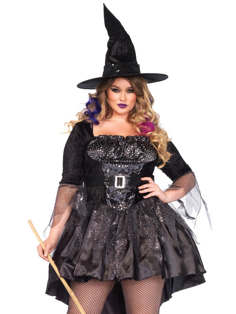 Leg Avenue Womens Plus Size Black Magic Witch Costume, 3X-4X, Black - Image 1