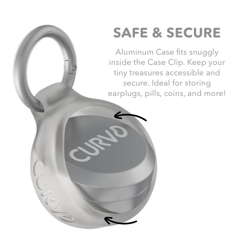 CURVD Premium Carrying Case â€“ Durable Travel Keychain Container, Medicine Pill Organizer & Travel Pill Box, Small Waterproof Holder for Pills, Earplugs, Jewelry, Compatible with Loop, Vibes & Eargasm - Image 4
