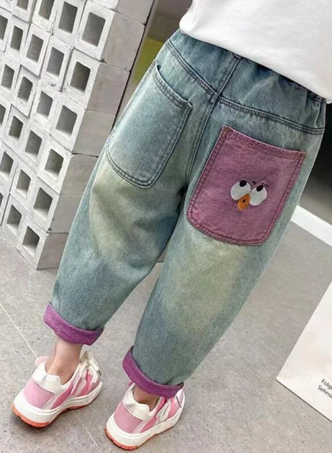 YUNIQEE Light Blue Relaxed High Rise Solid jeans