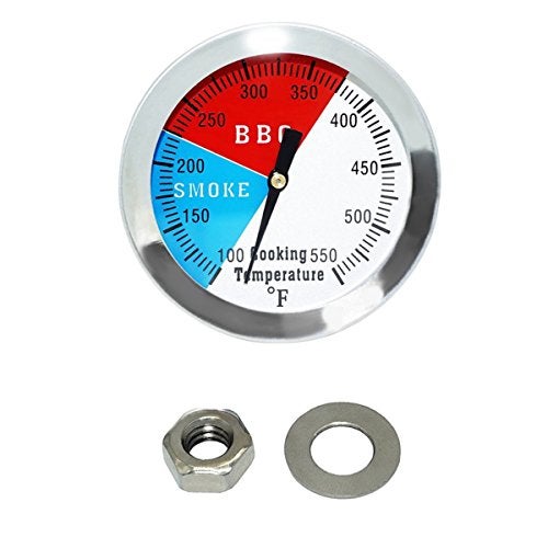 DOZYANT 2 inch BBQ Thermometer Gauge Charcoal Pit Smoker Temp Gauge, Heat Indicator Temp Thermometer for Wood Charcoal Grill Pit - Image 2