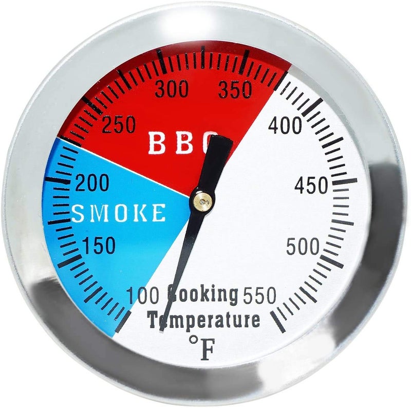 DOZYANT 2 inch BBQ Thermometer Gauge Charcoal Pit Smoker Temp Gauge, Heat Indicator Temp Thermometer for Wood Charcoal Grill Pit - Image 1
