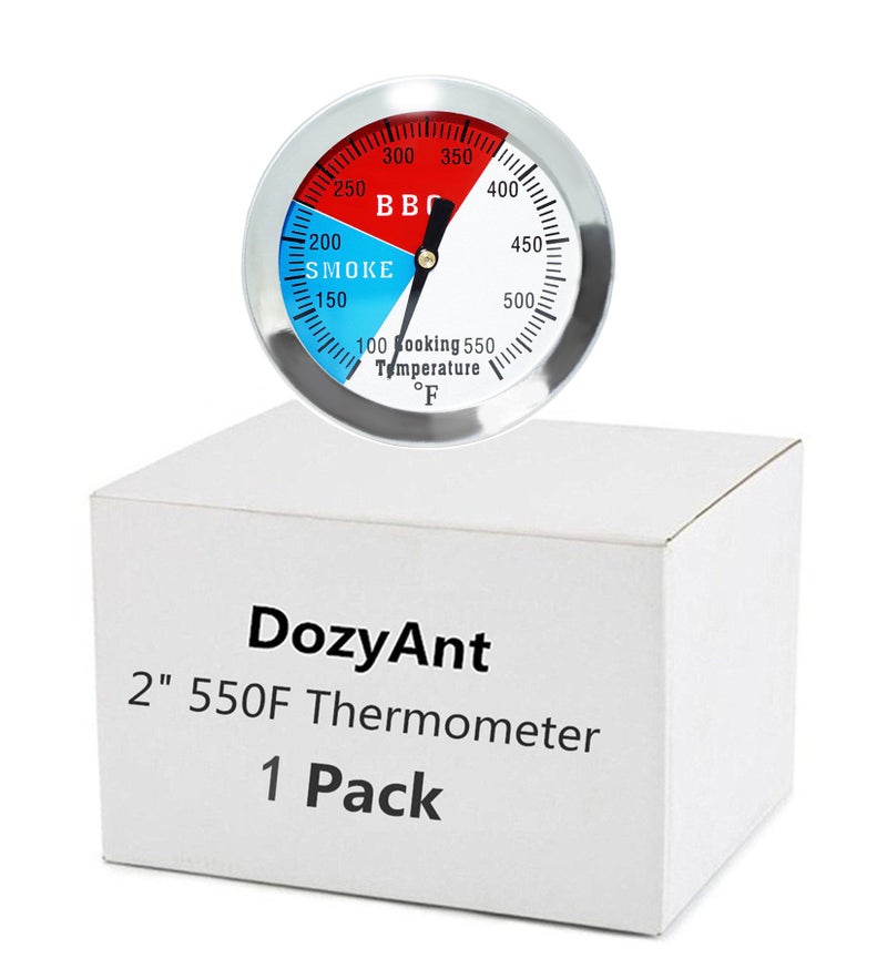 DOZYANT 2 inch BBQ Thermometer Gauge Charcoal Pit Smoker Temp Gauge, Heat Indicator Temp Thermometer for Wood Charcoal Grill Pit - Image 4