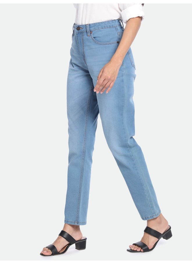 Dennis Lingo - Indigo High Rise Slim Fit Jeans for Women - Stretch Denim - Image 1