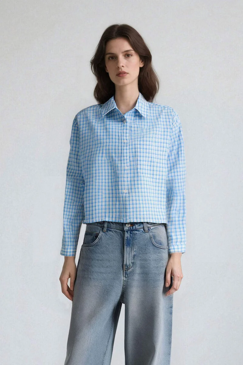 DeFacto Oversize Shirt Collar Long Sleeve Shirt