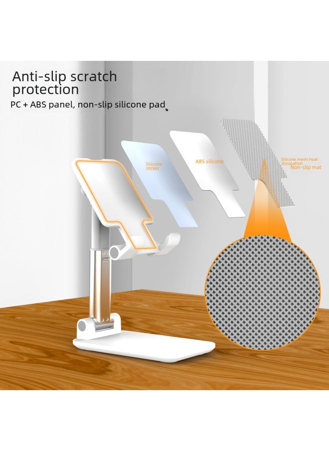 Mobile Phone Desktop Stand Folding Portable Lifting Lazy Live Mobile Phone Tablet Universal Stand Gift Logo Tablet-Color:T9 Girl Powder Counterweight Version - Image 3