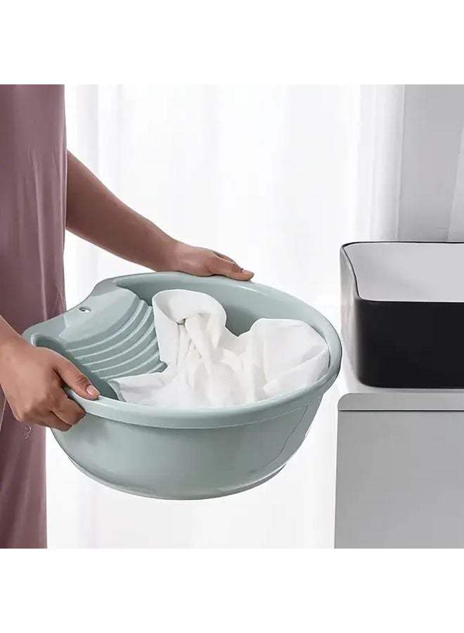 حوض غسيل أخضر محمول مزود بلوحة غسيل مدمجة للمنزل والتخييم والسفر - Image 2