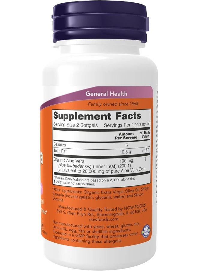 now Aloe Vera 5000Mg, 100  Soft Gels - Image 2