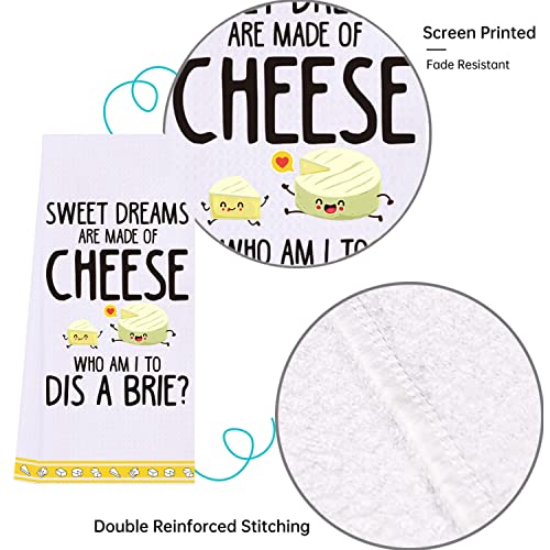 LXOMILL Funny Cheese Kitchen Towels, Punny Cheese Baskets, Cute Decorative Dish Towels Sets - Image 4