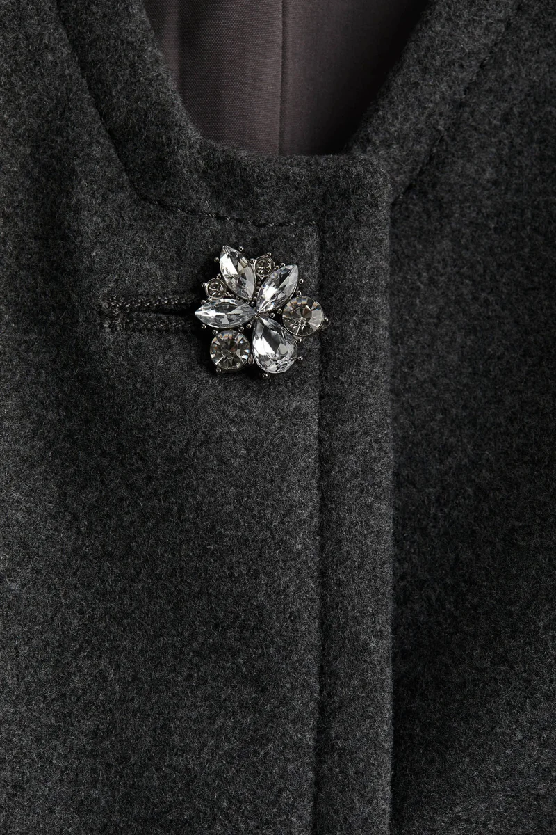 H&M Rhinestone-button dress