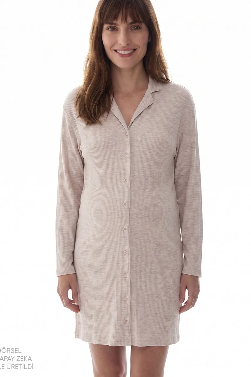بنتي PENTI Talia Shirt Long Sleeve Nightgown