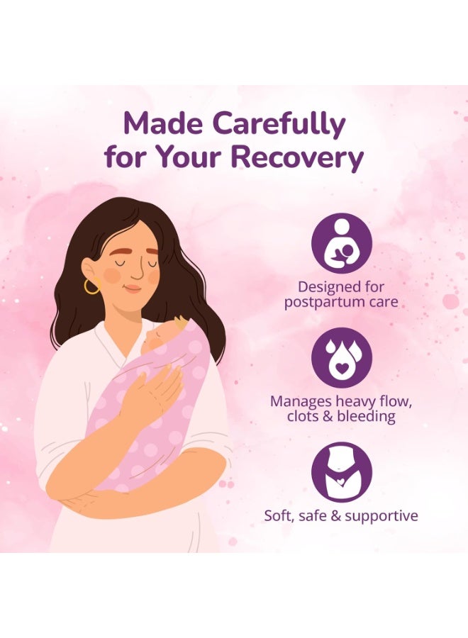 Evereve Maternity Period Panties for Women, (L-XL), 10 Pcs, Postpartum Heavy Flow Bleeding, 360 Degree Leak Protection, 3X Absorption, Soft Breathable Disposable Panties for Postnatal Recovery - Image 2