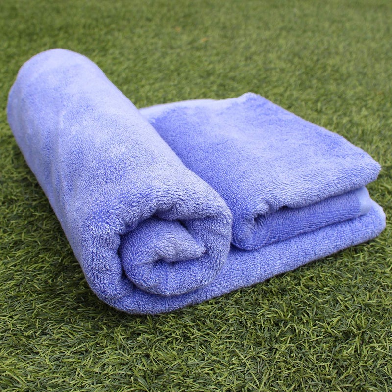 AUXIMPRO AUXIMPRO Bamboo Towel Set (1 Bath & 1 Hand Towel Combo), 600 GSM, Super Absorbent & Soft, Antibacterial, Iris  - Image 5