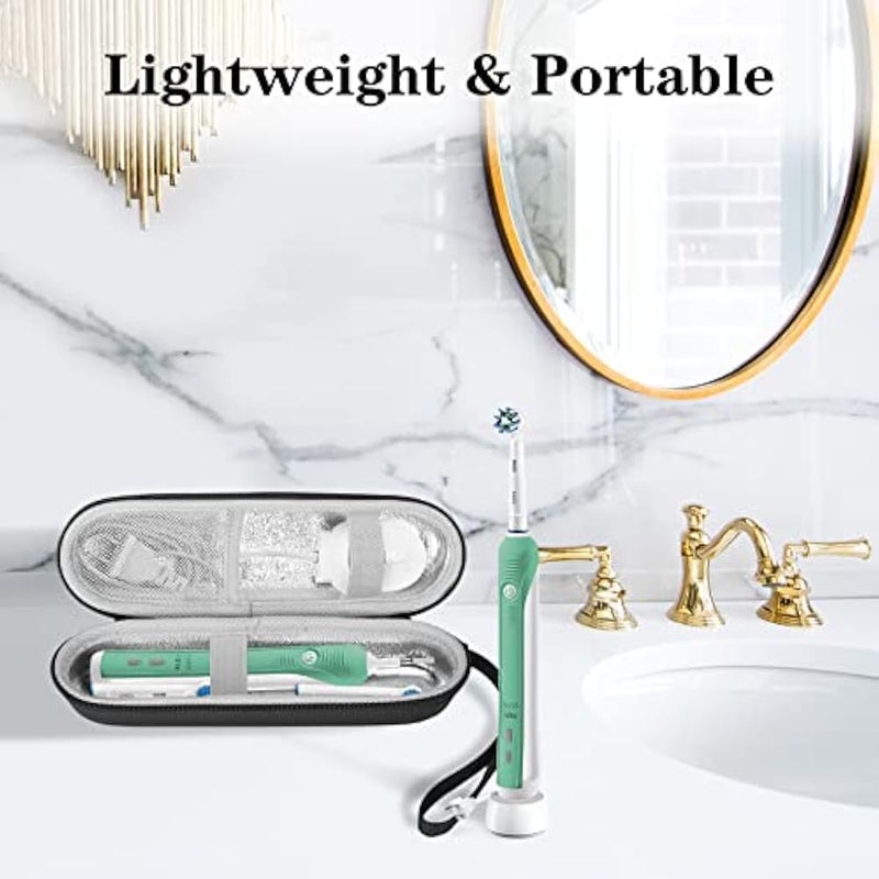 ProCase Hard Travel Case for Oral-B Pro 1000 8000/ Philips Sonicare 5100 6100 Electric Toothbrush, Carrying Case Holder Container for Battery Toothbrush, Mesh Pocket for Accessories –Black - Image 3