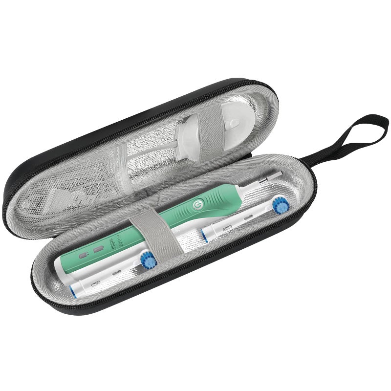 ProCase Hard Travel Case for Oral-B Pro 1000 8000/ Philips Sonicare 5100 6100 Electric Toothbrush, Carrying Case Holder Container for Battery Toothbrush, Mesh Pocket for Accessories –Black - Image 1