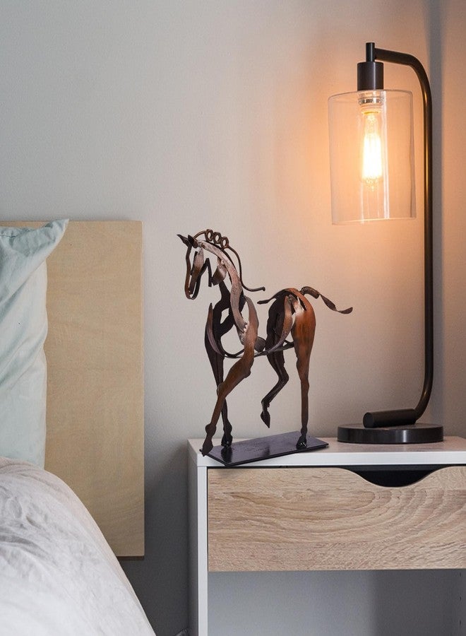 SunBlogs Art Handmade Horse Statue - Unique Rustic Decor for Office & Home - Hand-Painted Metal Sculpture - Perfect Handicraft Gift for Horse Lovers (Brown) - Image 5