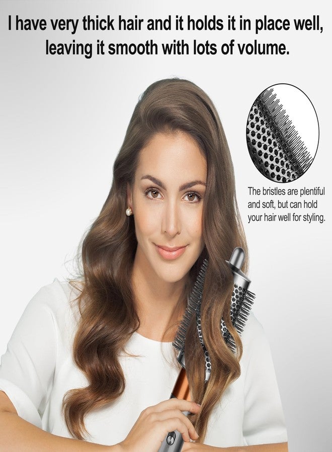 PUREGUST Upgraded Large Round Brush Attachment for Dyson Air wrap Jumbo Bigger Oval Round Volumizing Brush for Dyson Airwrap Accessories, Gray - Image 2