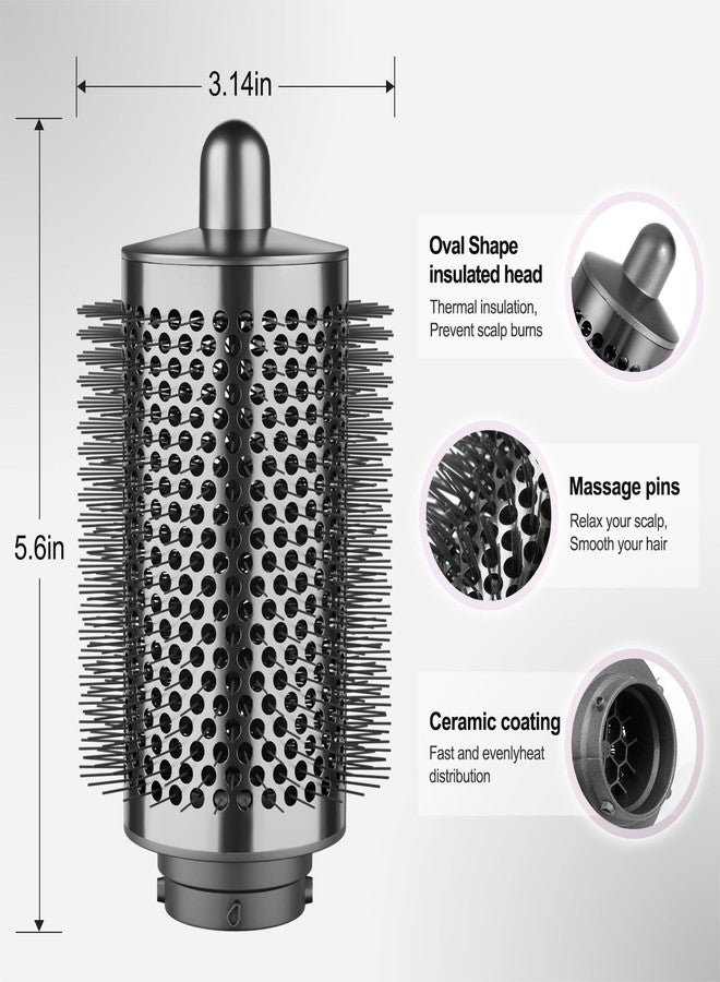 PUREGUST Upgraded Large Round Brush Attachment for Dyson Air wrap Jumbo Bigger Oval Round Volumizing Brush for Dyson Airwrap Accessories, Gray - Image 5