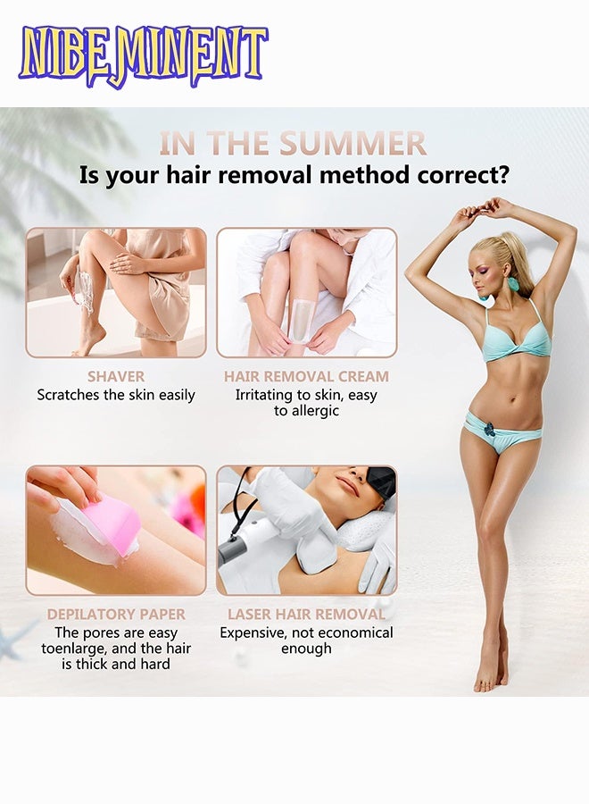 NIBEMINENT 4 in 1 Electric Razor for Women Bikini Trimmer, Women's Shaver Cordless Wet and Dry, Shaver for face, Legs and underarms, Replaceable Trimmer Head, USB Rechargeable - Image 3
