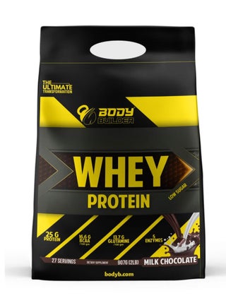 Body Builder 100% Whey Protein, Milk Chocolate, 2 LB, Enriched with 5 digestive enzymes - pzsku/ZFD6038841C02EA139552Z/45/1752847103/e074a9d5-0784-4413-ba06-692507c098c8