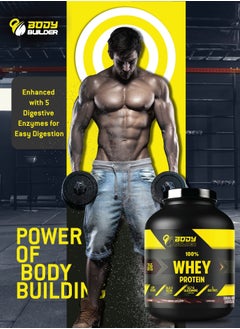 Body Builder Body Builder 100% whey protein - 2lb, Elite Whey Protein Blend for Optimal Muscle Growth and Recovery, Rich in BCAAs, Glutamine and Digestive Enzymes, perfect post workout fuel - Milk chocolate  - Image 4