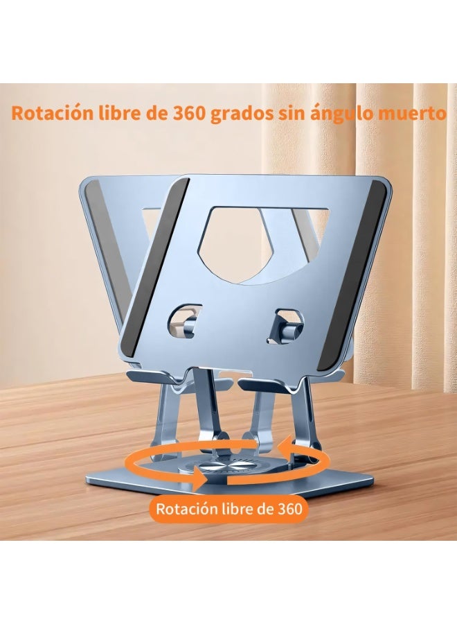 جيه اي اس دبليو او حامل تابلت متعدد الزوايا، حامل ايباد دوار 360 درجة مع قضيب مزدوج، حامل تابلت الومنيوم قابل للطي، متوافق مع ايباد 4.7 الى 12.9 انش، سامسونج تاب، هواوي تاب، - Image 2