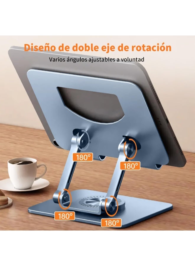 جيه اي اس دبليو او حامل تابلت متعدد الزوايا، حامل ايباد دوار 360 درجة مع قضيب مزدوج، حامل تابلت الومنيوم قابل للطي، متوافق مع ايباد 4.7 الى 12.9 انش، سامسونج تاب، هواوي تاب، - Image 3