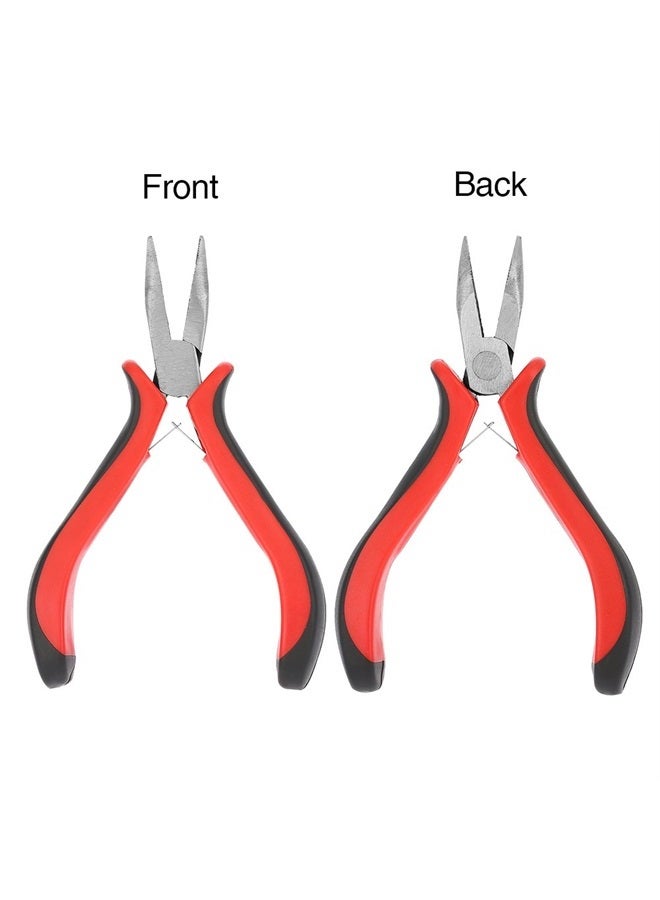 Funyn 1 Set Hair Extension Tool Kit Plier Hook Pulling Needle 200Pc or so Micro Silicone Link Rings Beads for Professional Hair Styling Tools Accessory (Dark Brown) - Image 3