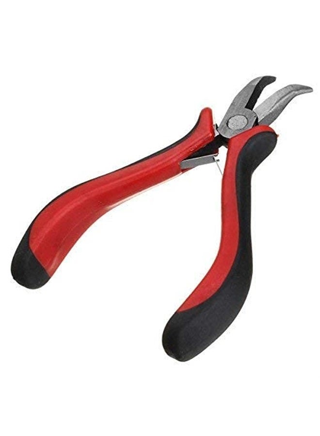 Funyn 1 Set Hair Extension Tool Kit Plier Hook Pulling Needle 200Pc or so Micro Silicone Link Rings Beads for Professional Hair Styling Tools Accessory (Dark Brown) - Image 2